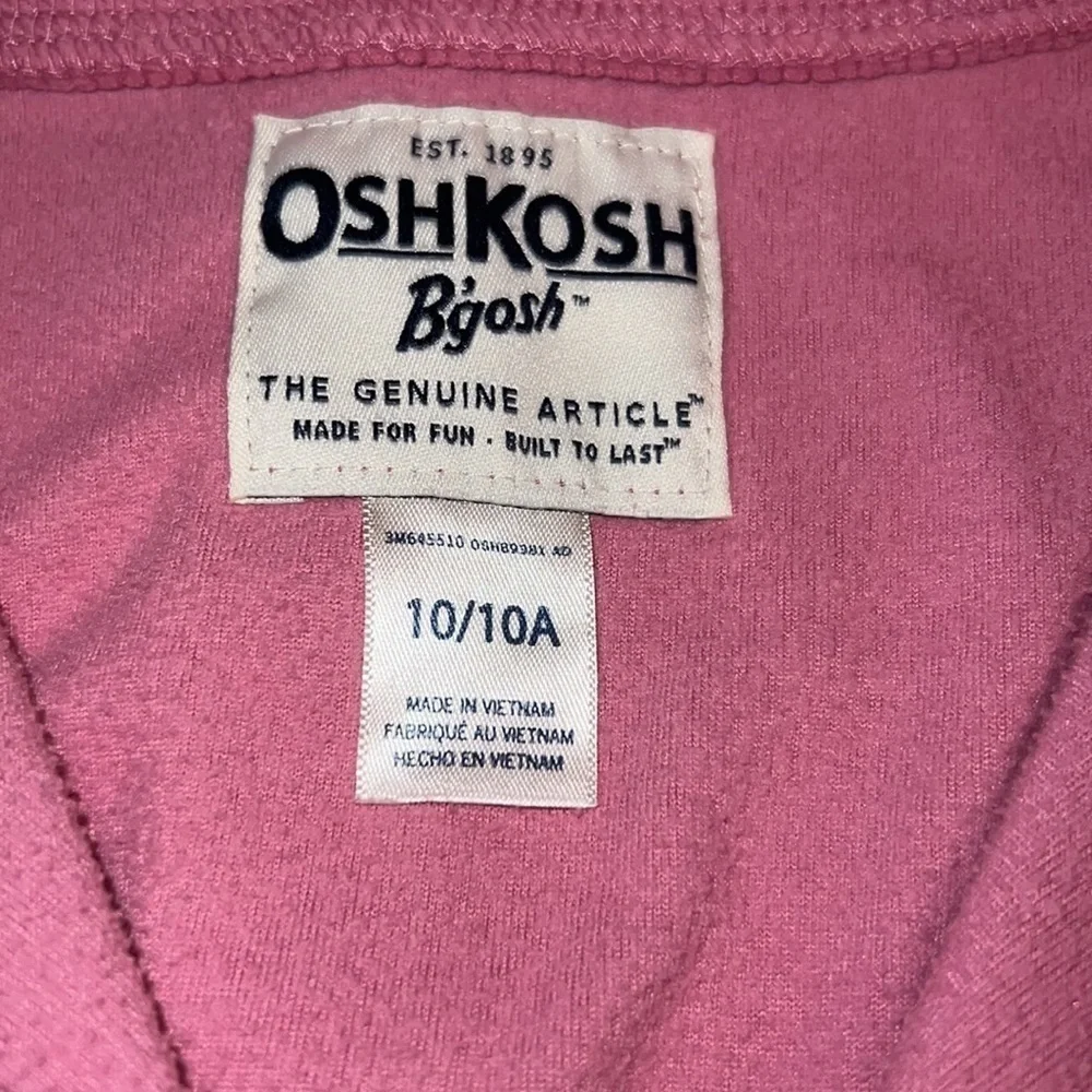 Osh Kosh Zip Up Fleece Light‎ Jacket Size 10